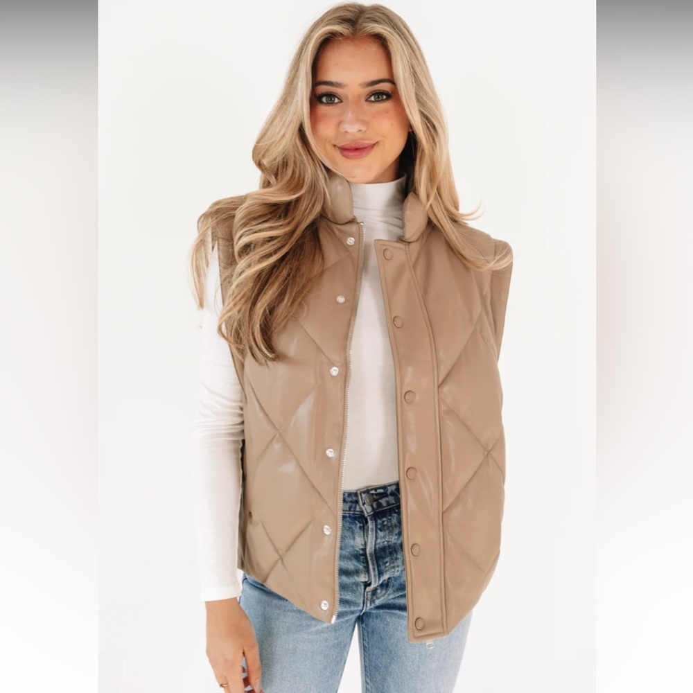 Pistola Candice puffer vest- chai